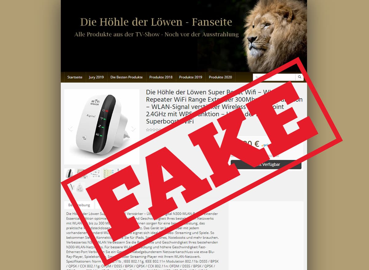 Super Boost Wifi Höhle der Löwen Fake